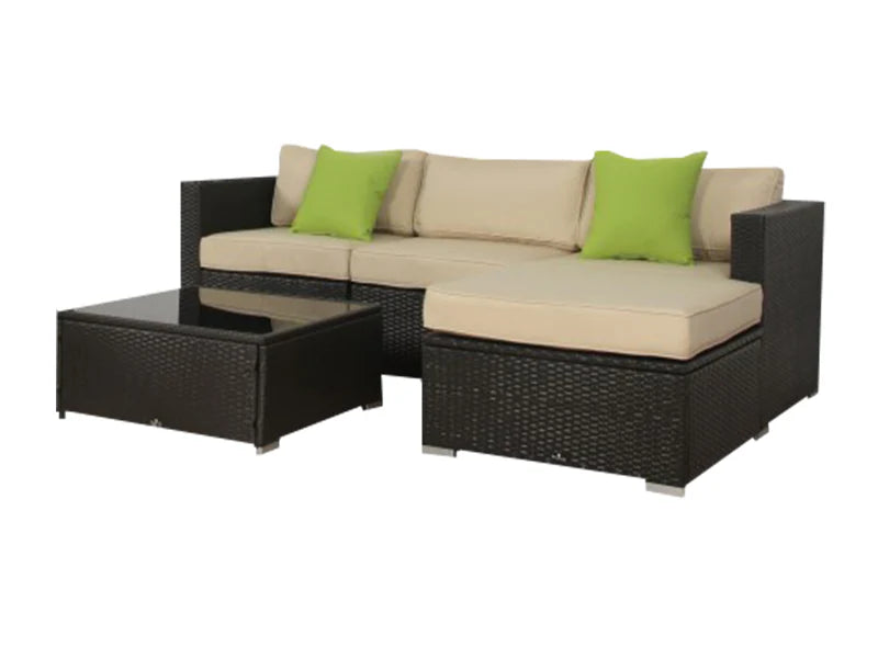 Maydes Outdoor 3-Piece Sectional Seating Set with Cushions | Patio Sofa