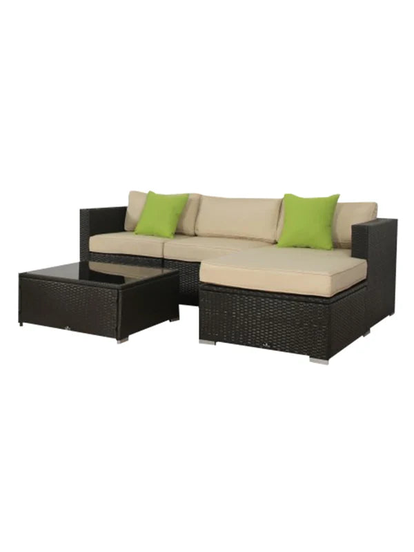 Maydes Outdoor 3-Piece Sectional Seating Set with Cushions | Patio Sofa