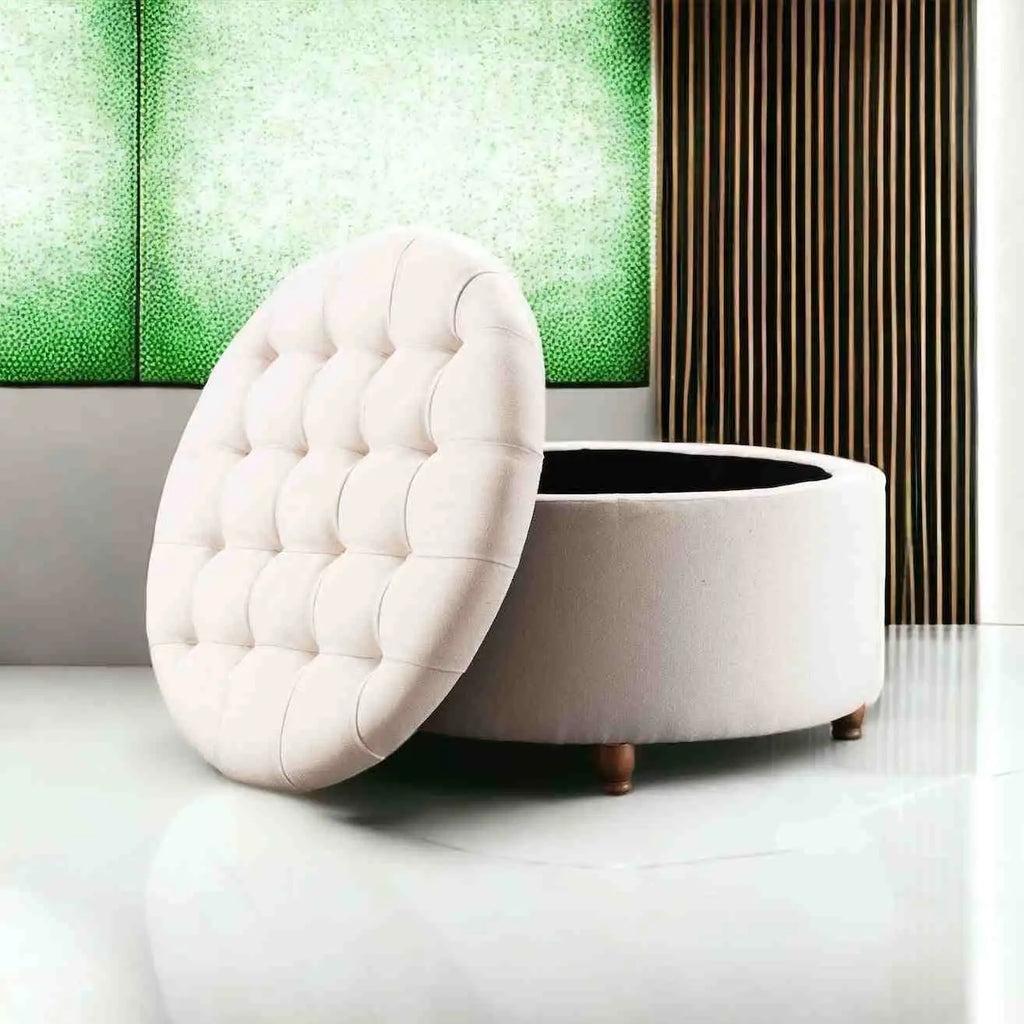 Storage Ottoman with Hidden Storage | Multi-Purpose Footstool