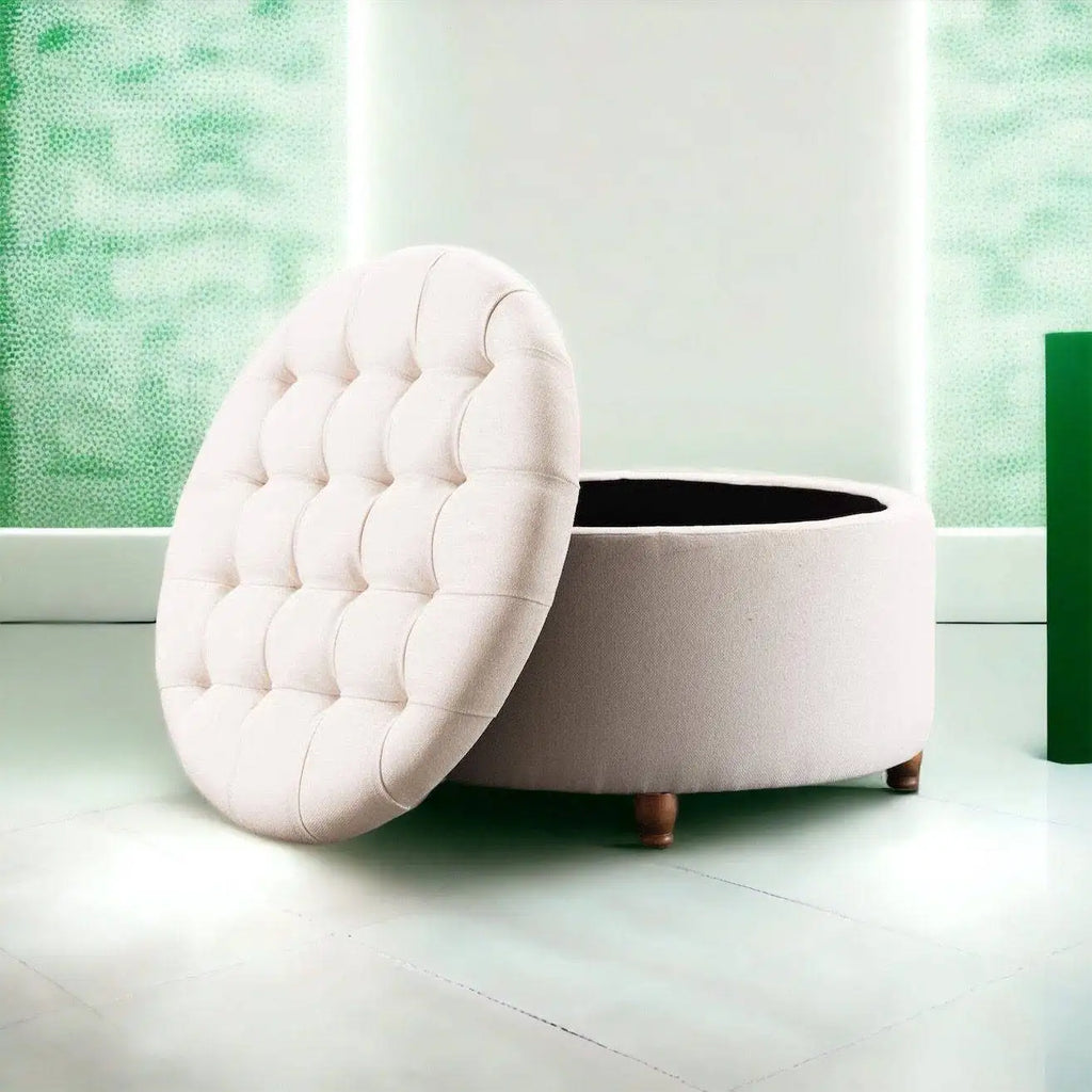 Storage Ottoman with Hidden Storage | Multi-Purpose Footstool