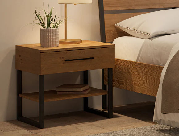 Trysil Modern Bedside Table with Sleek Storage