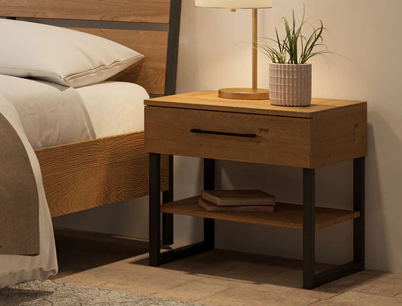 Trysil Modern Bedside Table with Sleek Storage