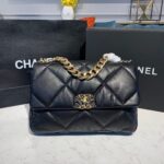 Chanel 19 Flap Bag 30cm Goatskin Leather Fall/Winter Act 1 Collection Black - Image 2