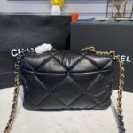 Chanel 19 Flap Bag 30cm Goatskin Leather Fall/Winter Act 1 Collection Black - Image 4