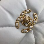Chanel 19 Flap Bag 26cm Goatskin Leather Fall/Winter Act 1 Collection, White - Image 6