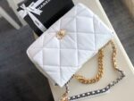 Chanel 19 Flap Bag Goatskin Leather Fall/Winter Act 1 Collection White - Image 4