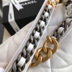 Chanel 19 Flap Bag Goatskin Leather Fall/Winter Act 1 Collection White - Image 9