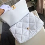 Chanel 19 Flap Bag Goatskin Leather Fall/Winter Act 1 Collection White - Image 7
