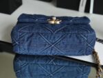 Chanel 19 Flap Bag 26cm Goatskin Leather Spring/Summer Act 1 Collection, Blue Jean - Image 7