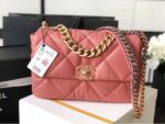 Chanel 19 Flap Bag 26cm Goatskin Leather Spring/Summer Act 1 Collection, Salmon Pink - Image 2