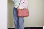 Chanel 19 Flap Bag 26cm Goatskin Leather Spring/Summer Act 1 Collection, Salmon Pink - Image 20