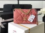 Chanel 19 Flap Bag 26cm Goatskin Leather Spring/Summer Act 1 Collection, Salmon Pink - Image 11
