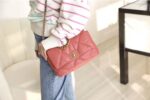 Chanel 19 Flap Bag 26cm Goatskin Leather Spring/Summer Act 1 Collection, Salmon Pink - Image 39