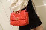 Chanel 19 Flap Bag 26cm Goatskin Leather Spring/Summer Act 1 Collection, Red - Image 13