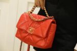 Chanel 19 Flap Bag 26cm Goatskin Leather Spring/Summer Act 1 Collection, Red - Image 16
