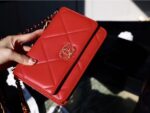 Chanel 19 WOC Flap Bag 20cm Goatskin Leather Spring/Summer Act 1 Collection, Red - Image 3