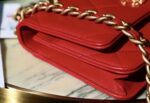 Chanel 19 WOC Flap Bag 20cm Goatskin Leather Spring/Summer Act 1 Collection, Red - Image 5