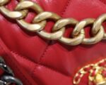 Chanel 19 Flap Bag 26cm Goatskin Leather Spring/Summer Act 1 Collection, Red - Image 8