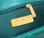 Chanel 19 Flap Bag 26cm Goatskin Leather Spring/Summer Act 1 Collection, Teal - Image 9
