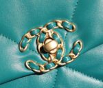 Chanel 19 Flap Bag 26cm Goatskin Leather Spring/Summer Act 1 Collection, Teal - Image 15
