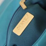 Chanel 19 Flap Bag 26cm Goatskin Leather Spring/Summer Act 1 Collection, Teal - Image 18