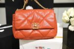 Chanel 19 Flap Bag 26cm Goatskin Leather Spring/Summer Act 1 Collection, Orange - Image 5