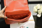 Chanel 19 Flap Bag 26cm Goatskin Leather Spring/Summer Act 1 Collection, Orange - Image 11