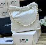 Chanel 22 Large Handbag 37cm White - Image 5