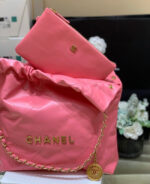 Chanel 22 Large Handbag 37cm Pink - Image 4
