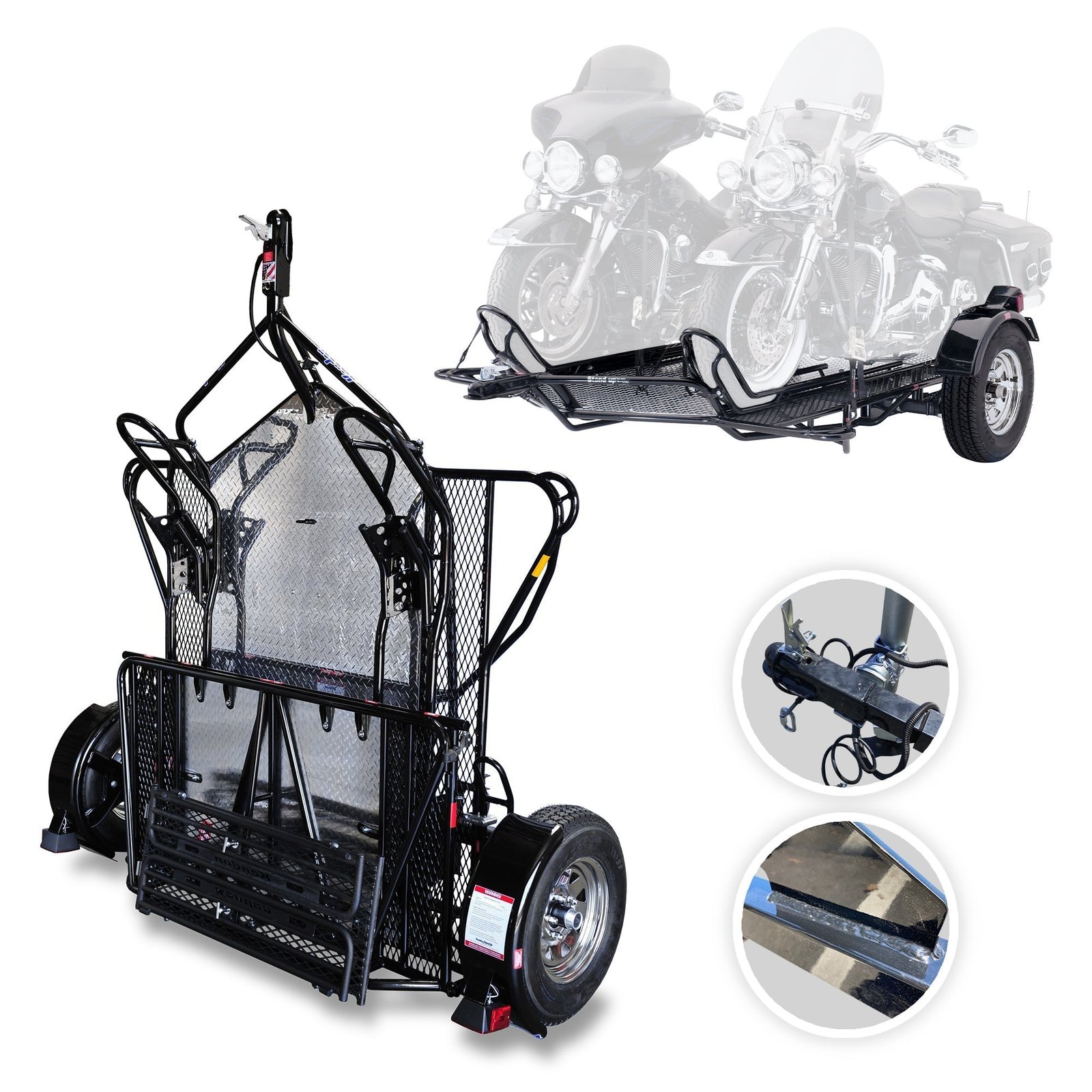 1-MainImage_078e7e17-5f15-4e7a-96be-ba9593babd22 Go! Series Dual Rail Ride-Up Folding Motorcycle Trailer Discounted - Image 1