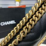 Chanel Chevron Boy Bag 20cm Caviar Leather Antique Gold Hardware Fall/Winter Act 1 Collection Black - Image 13