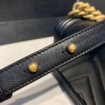 Chanel Chevron Boy Bag 20cm Caviar Leather Antique Gold Hardware Fall/Winter Act 1 Collection Black - Image 10