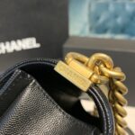 Chanel Chevron Boy Bag 20cm Caviar Leather Antique Gold Hardware Fall/Winter Act 1 Collection Black - Image 11