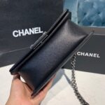 Chanel Chevron Boy Bag 20cm Caviar Leather Antique Silver Hardware Fall/Winter Act 1 Collection, Black - Image 5