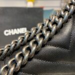 Chanel Chevron Boy Bag 20cm Caviar Leather Antique Silver Hardware Fall/Winter Act 1 Collection, Black - Image 12