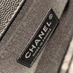 Chanel Chevron Boy Bag 20cm Caviar Leather Antique Silver Hardware Fall/Winter Act 1 Collection, Black - Image 14