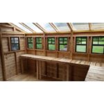 12 ft. W x 12 ft. D Cedar Wood Sunshed Garden Shed TSH - Image 3