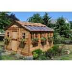 12 ft. W x 12 ft. D Cedar Wood Sunshed Garden Shed TSH - Image 5