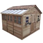 12 ft. W x 12 ft. D Cedar Wood Sunshed Garden Shed TSH - Image 6
