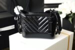 Chanel Chevron Gabrielle Hobo Bag 20cm Aged Calfskin Leather Spring/Summer Act 1 Collection, So Black - Image 2