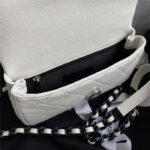 Chanel Classic Flap Bag 20cm White - Image 4