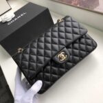 Chanel Classic Flap Bag 25cm Black Lambskin Leather with Gold Hardware - Image 3