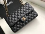 Chanel Classic Flap Bag 25cm Black Lambskin Leather with Gold Hardware - Image 7