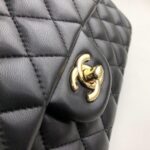 Chanel Classic Flap Bag 25cm Black Lambskin Leather with Gold Hardware - Image 9