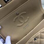 Chanel Classic Flap Bag 30cm Silver Hardware Lambskin Leather Spring/Summer Collection Beige - Image 8