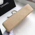 Chanel Classic Flap Bag 30cm Silver Hardware Lambskin Leather Spring/Summer Collection Beige - Image 10