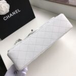 Chanel Classic Flap Bag 25cm Silver Hardware Lambskin Leather Spring/Summer Collection White - Image 6