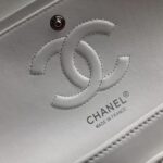 Chanel Classic Flap Bag 25cm Silver Hardware Lambskin Leather Spring/Summer Collection White - Image 10