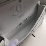 Chanel Classic Flap Bag 25cm Silver Hardware Lambskin Leather Spring/Summer Collection White - Image 7