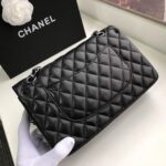 Chanel Classic Flap Bag 25cm Silver Hardware Lambskin Leather Spring/Summer Collection Black - Image 5